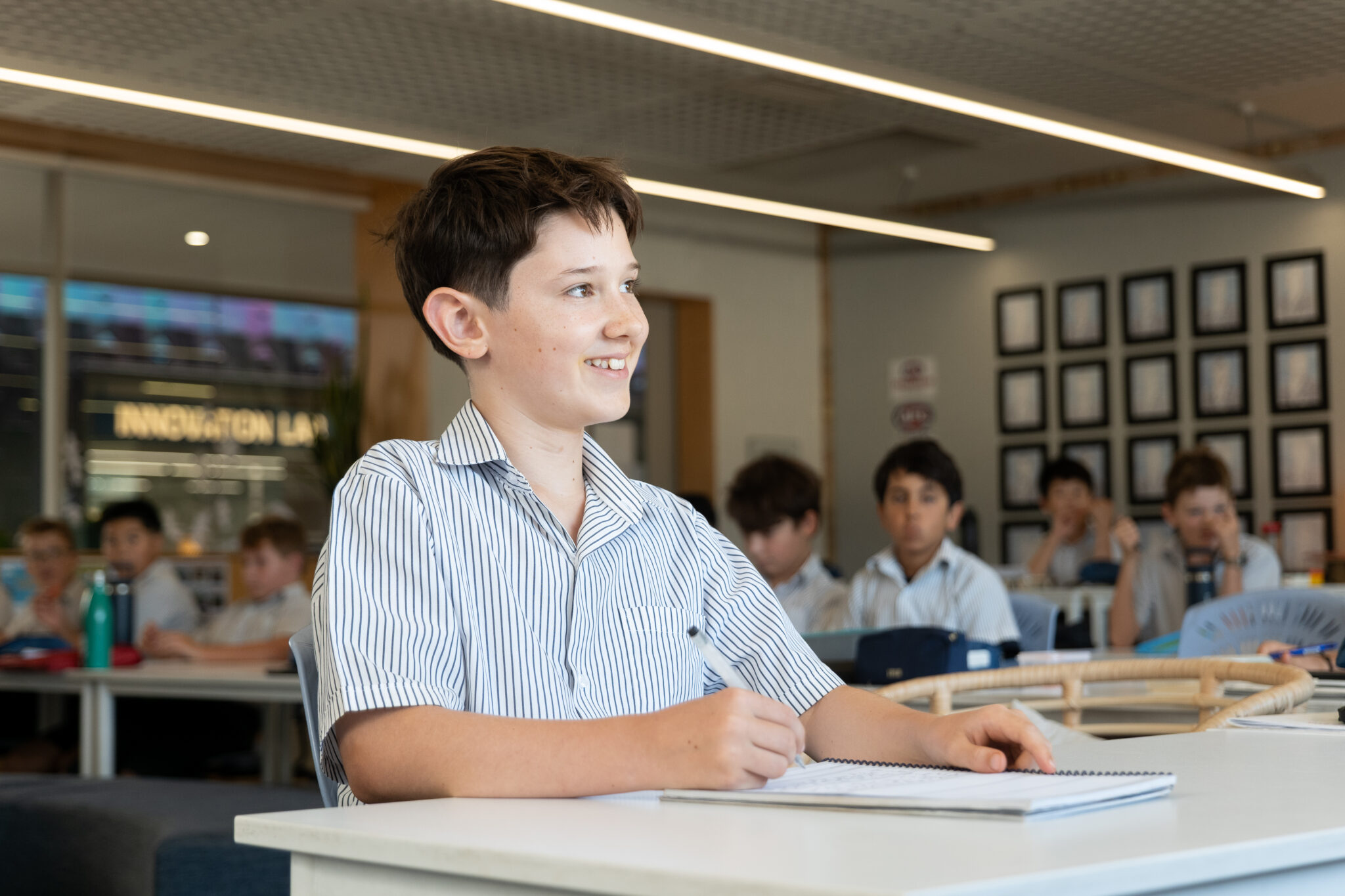 Year 6 student in classroom