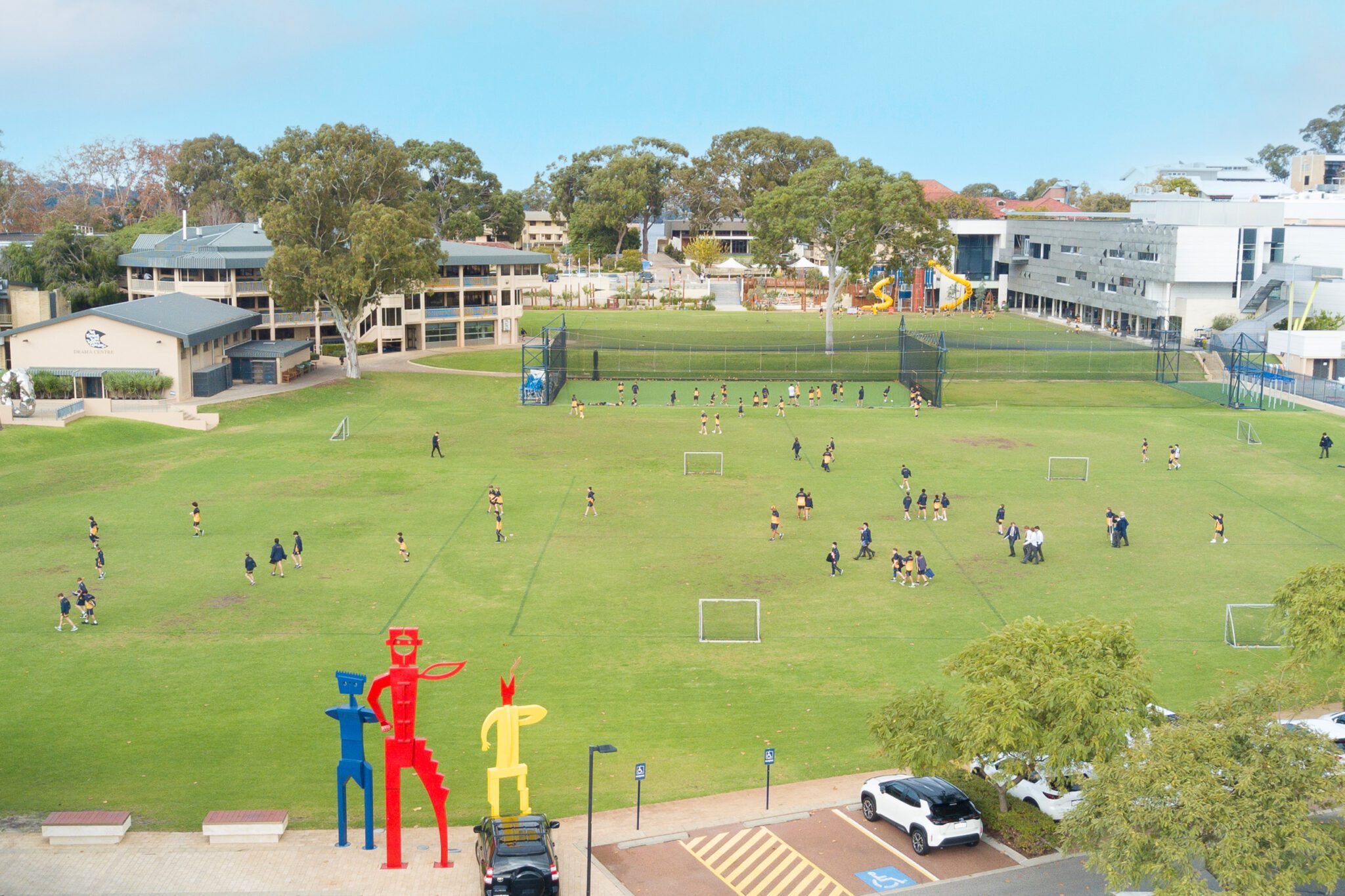 View of the CCGS Senior School from a drone