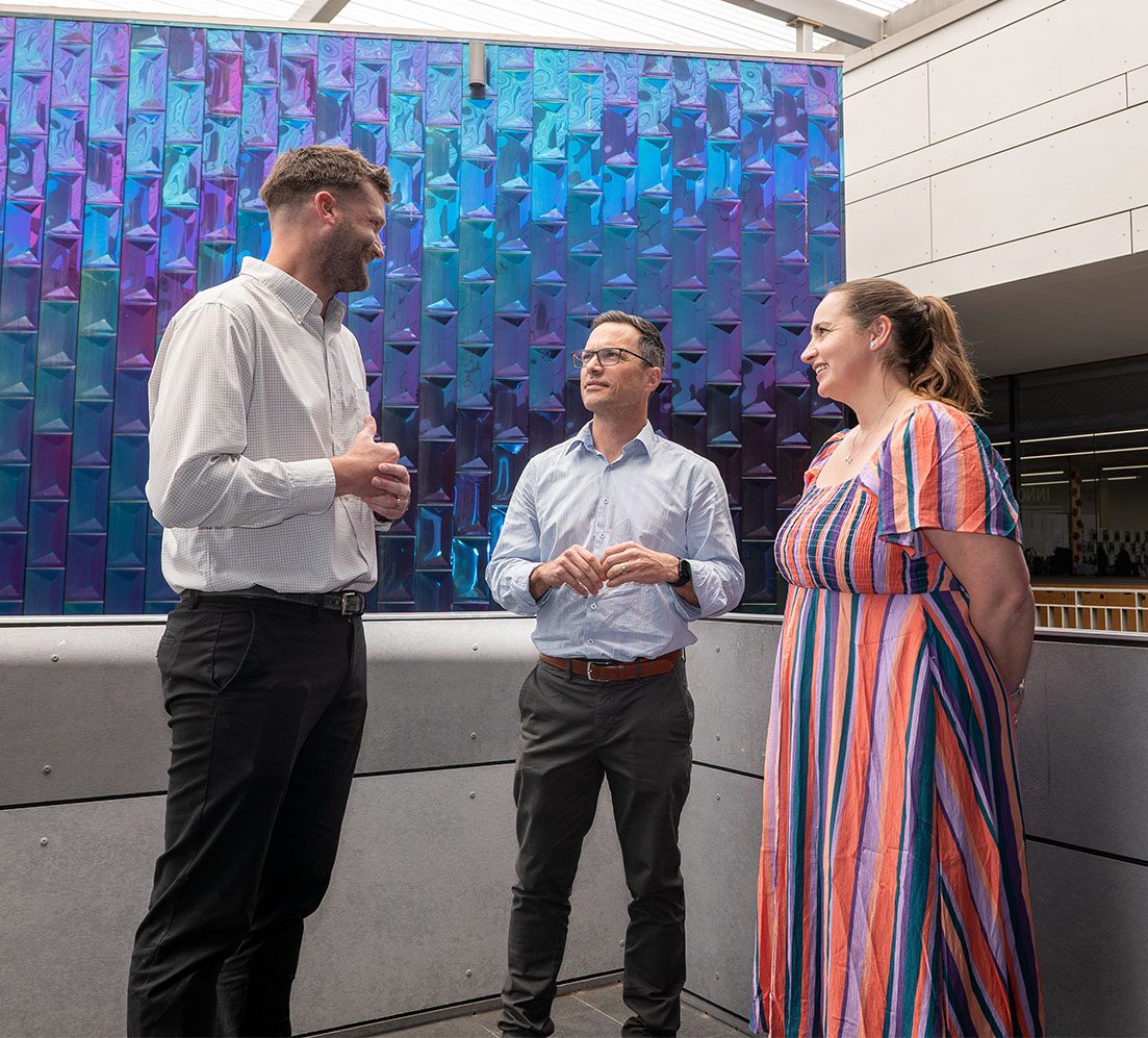 Preparatory School students having a conversation.