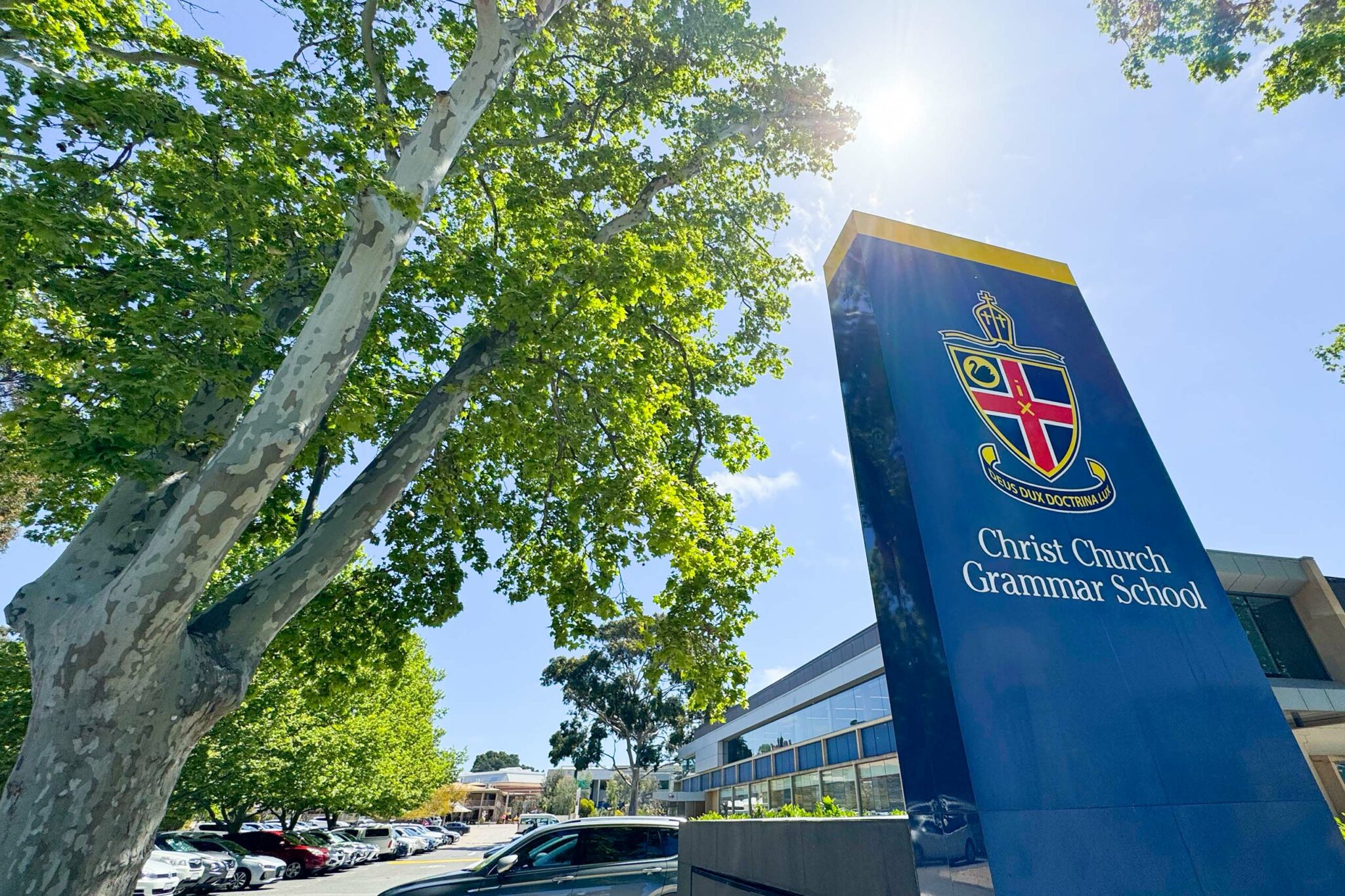 Christ Church Grammar School entrance sign