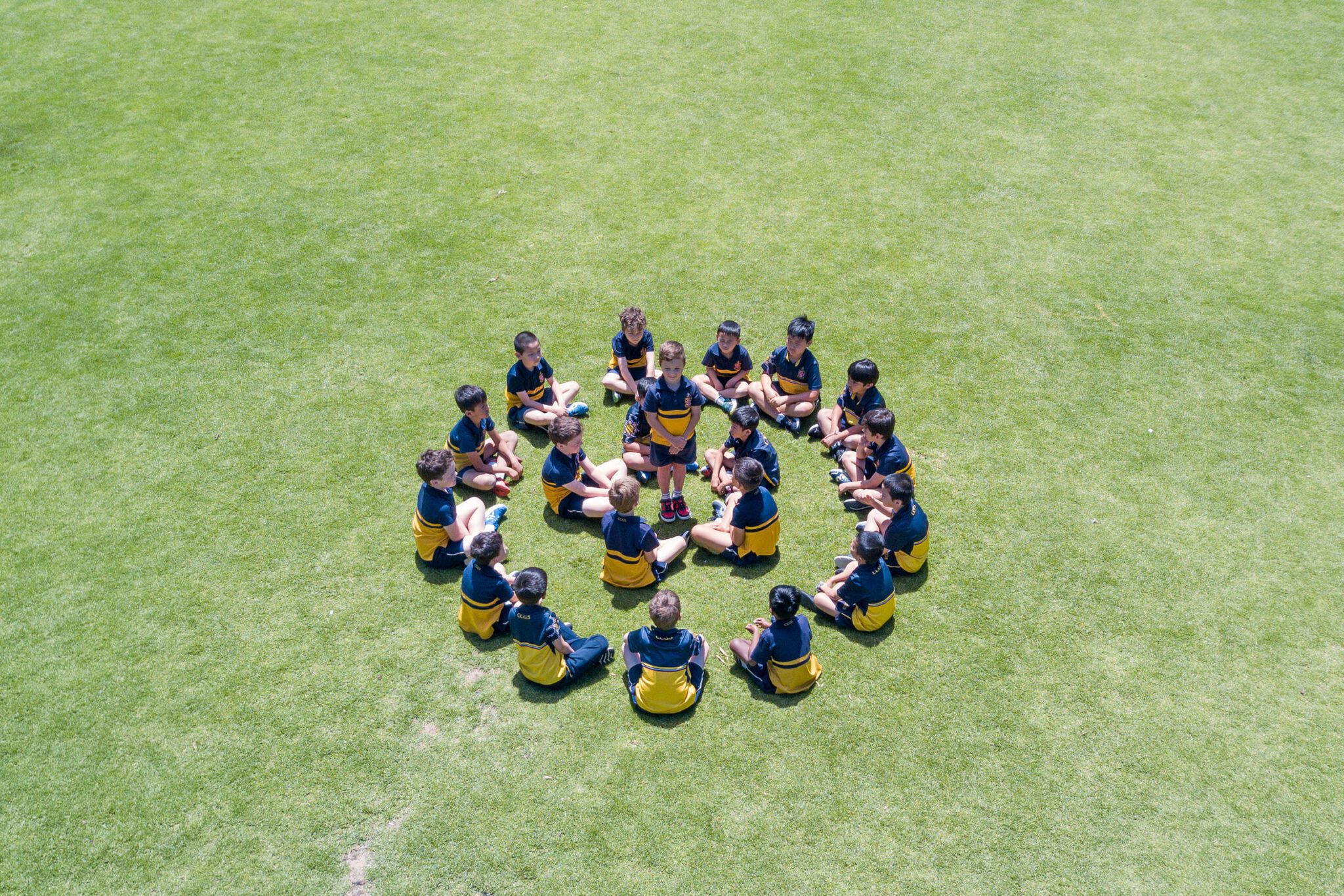 Student activity on the oval