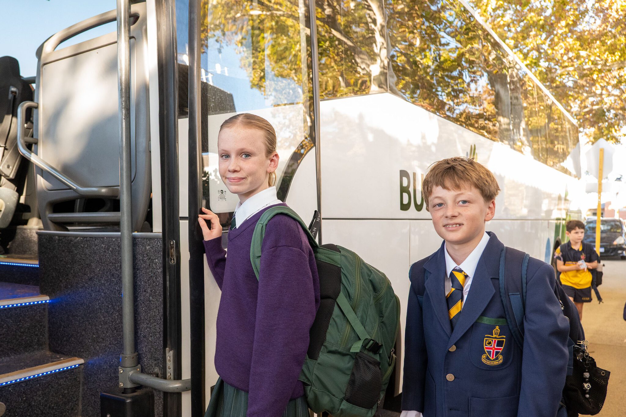 MLC and CCGS student boarding the afternoon bus service