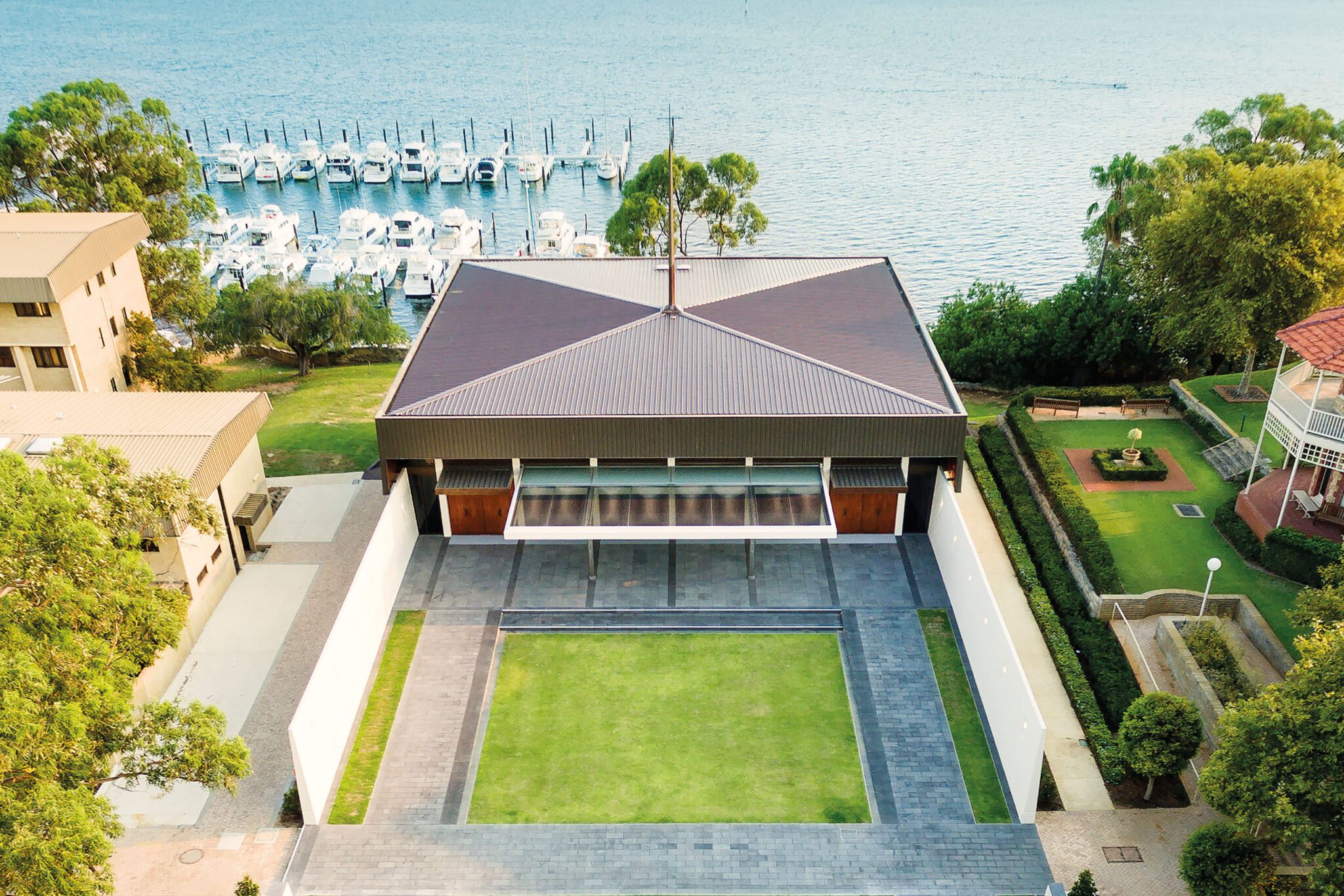 The School Chapel overlooking the Swan River